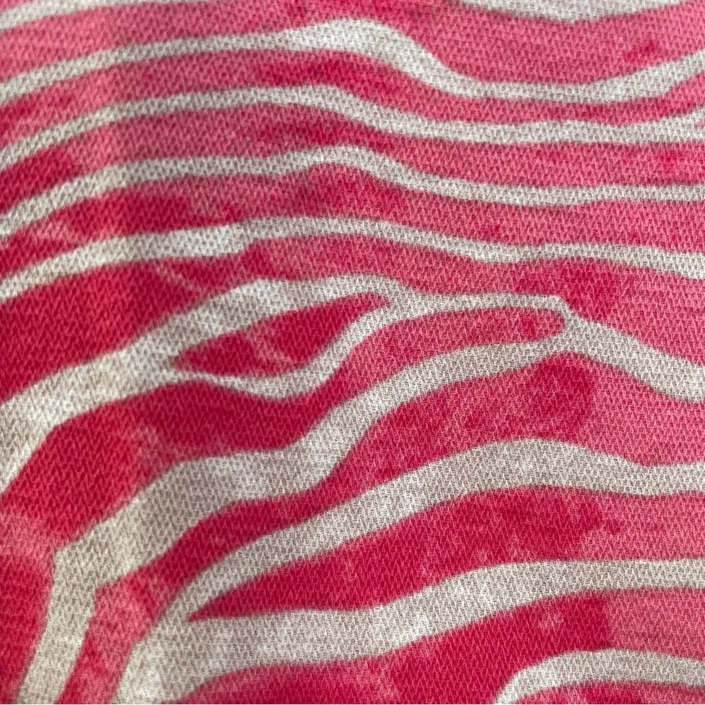 Alice + Olivia Pilar Pink Zebra Print Silk Blouson Tank Dress Elastic Waist XS - Picture 8 of 10